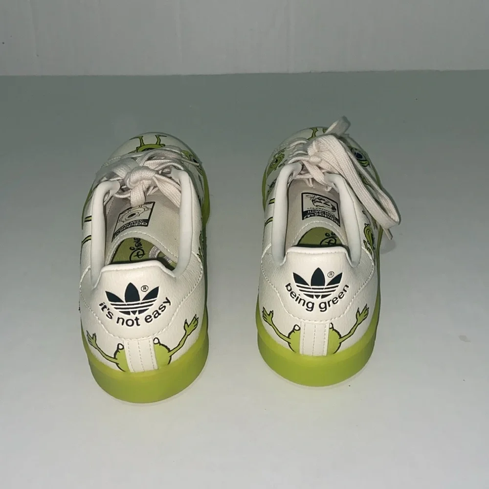 Adidas Stan Smith White and Green Monsters Inc. Men’s Size 5.5